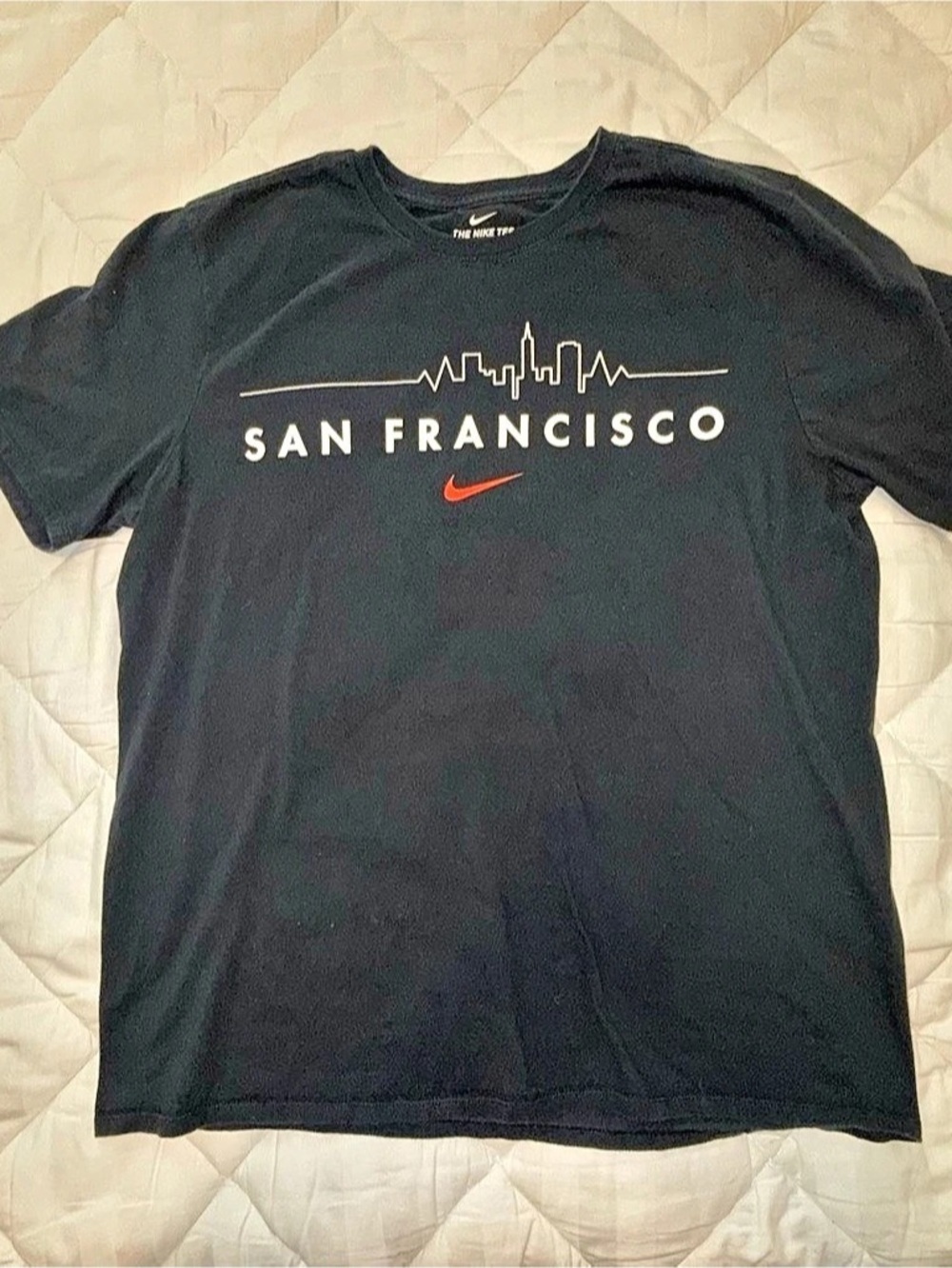 Nike San Francisco Skyline T-Shirt Graphic Tee Black XL